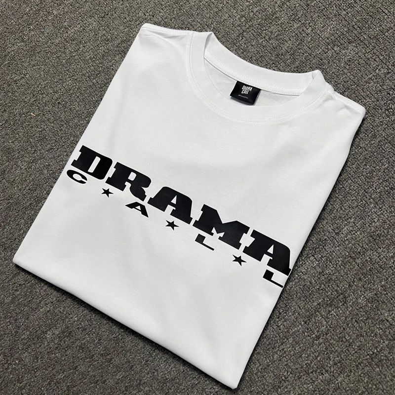 

Drama Call Tshirt High Street Men Women Letter Printing Casual T-Shirt Top Tees Oversized Harajuku