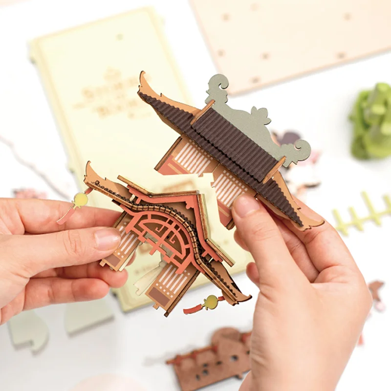 Robotime Rolife 떨어지는 사쿠라 북 누크, 조명 포함, 쉽게 조립할 수 있는 홈 데코, 가족 및 어린이를 위한 최고의 선물 TGB05