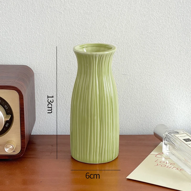 Modern Candy Color Ceramic Bud Vase for Pampas Grass and Flowers - Home Decor Accent