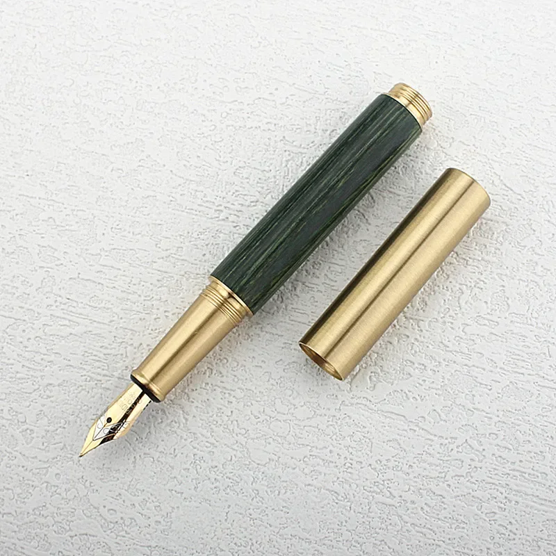 미니 나무 만년필, 0.5MM F 펜촉 문구, 사무실 학교 용품, 필기 잉크 펜, 1PC