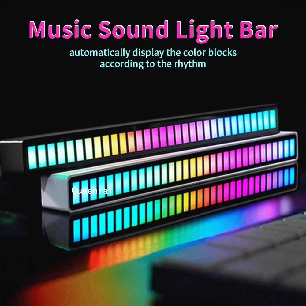 Rgb Led Sound Control Rhythm Lights Music Sound Light Bar Nightlights Pickup Atmosphere Colorful