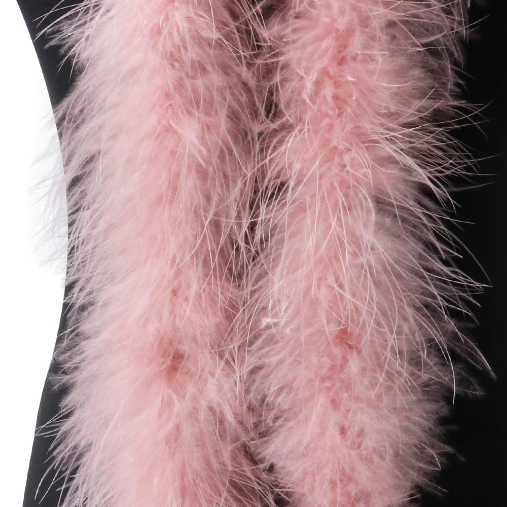 2 Yards 13G Marabou Feathers Boa Christmas Tree Pink Turkey Feather On