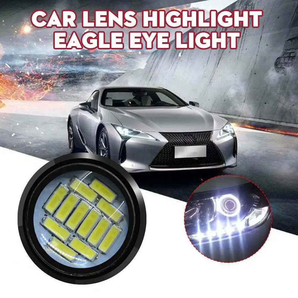 

Новинка, 12 В постоянного тока, 18 Вт, фонарь с орлиным глазом, фонарь заднего хода, фонарь высокой мощности, белый автомобиль, противотуманная круглая лампа DRL, лампы заднего хода, парковочные сигнальные лампы