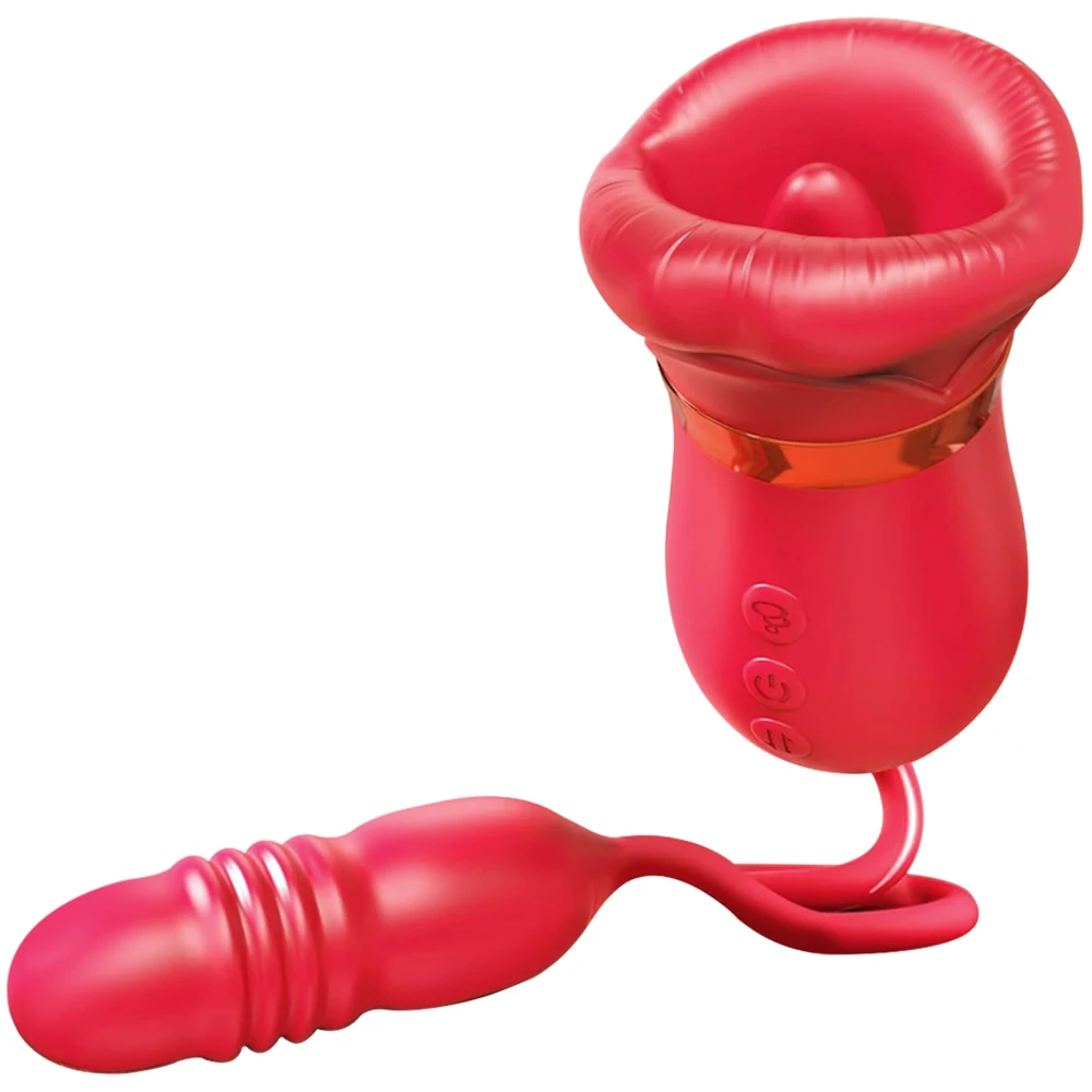 4 IN1 Vibrator Big Mouth App Control Sex Toys For Women Clitoris Stimulation Tongue Cunnilingus Nipple Sucking Sexo Anal Licking