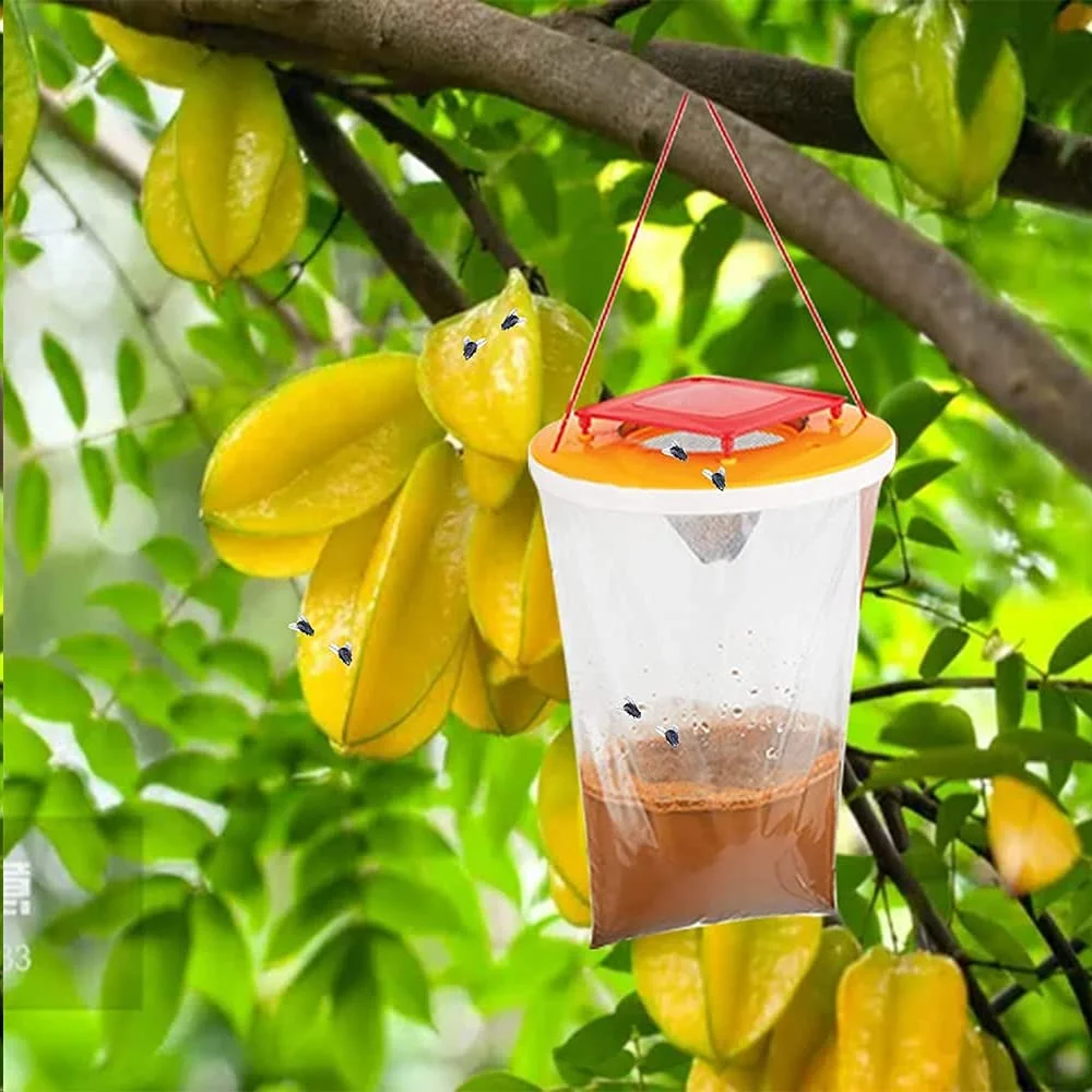 Fly Trap Disposable Outdoor Non-toxic Lure Bag Garden Hanging Catcher Pest Trap With Bait To Eliminate Insect
