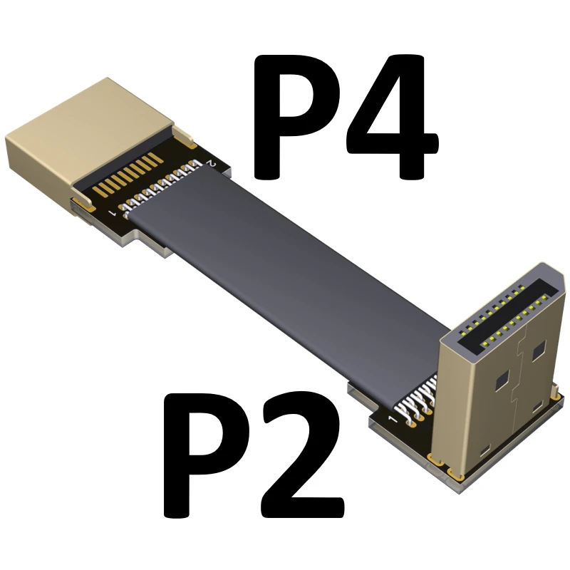 Displayport Fita Cabo de Extensão Macho-fêmea Plano Emi Blindagem Cabo Fpc dp 90 Graus Ângulo Conector com Suporte de Montagem - Image 5