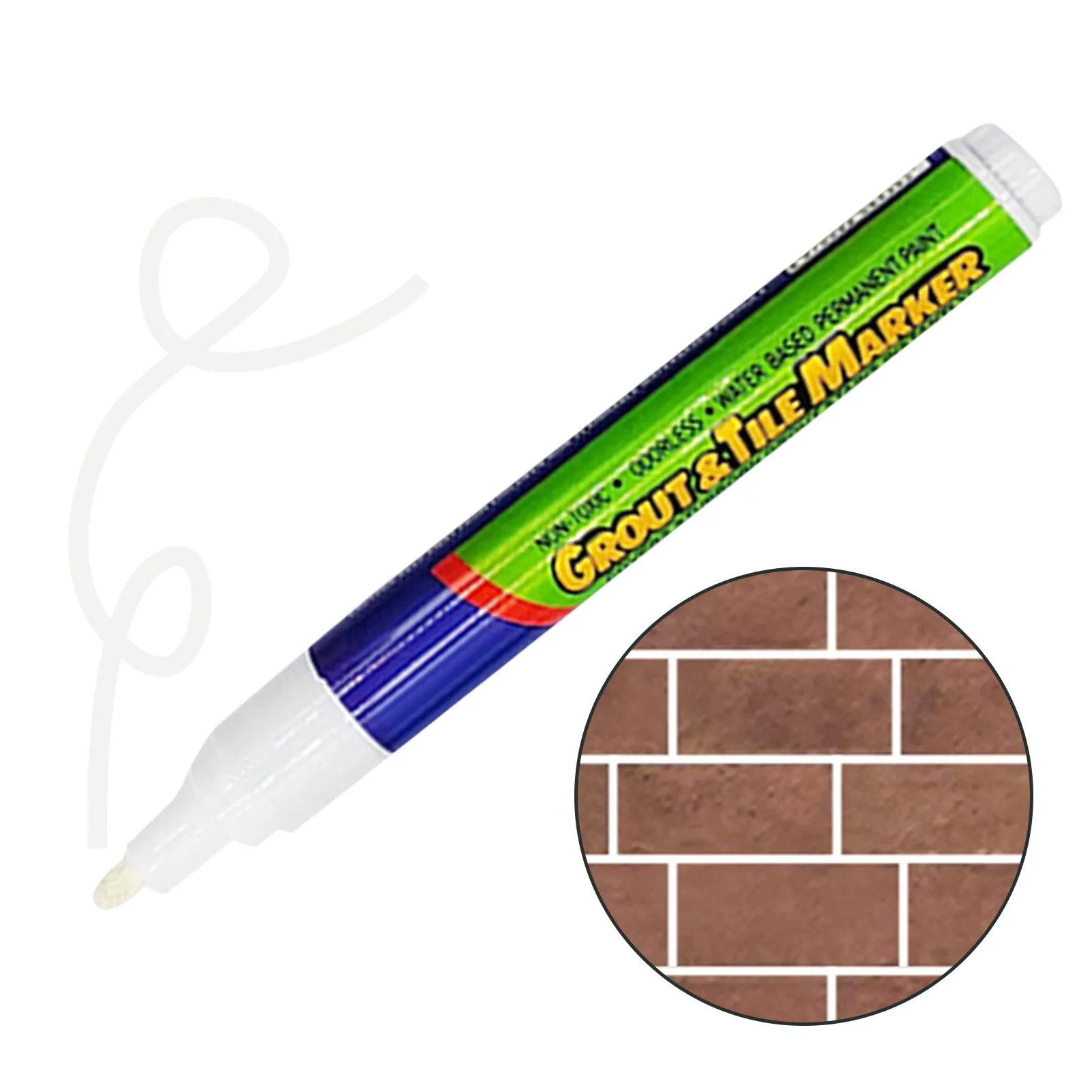 Tile Marker Pen Tile Gap Filler Wall Filler Grout Pen Floor Seam Restorer Pen Gap Repair Marker White Paint Pencil For Bathroom Kitchen Living Room