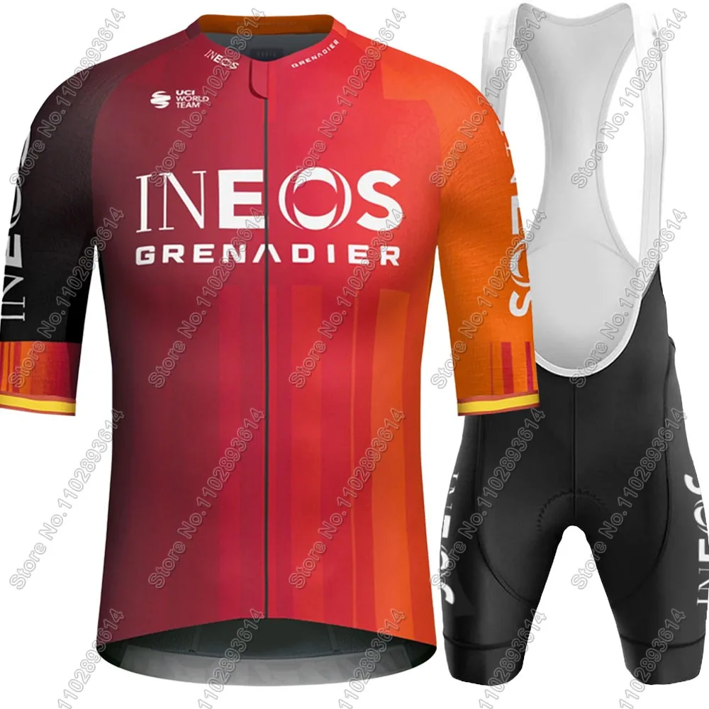 Maillot Ineos Grenadier 2025 Cycling Jersey Set Short Sleeve Mens Spain Team Cycling Clothing Road Race Bike Shirts Suit MTB 4