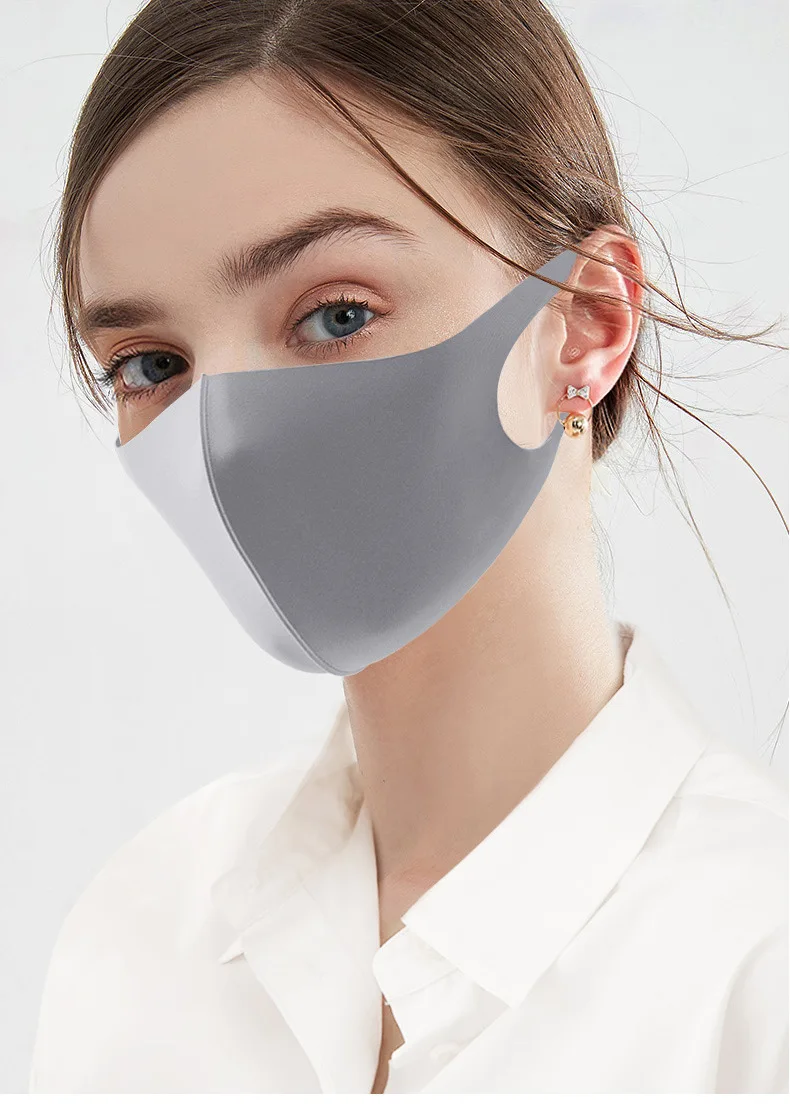 Ice Silk Sunscreen Mask Summer Unisex Thin Sunscreen Adult Dustproof Three-dimensional Mouth Masks Respirator face mask
