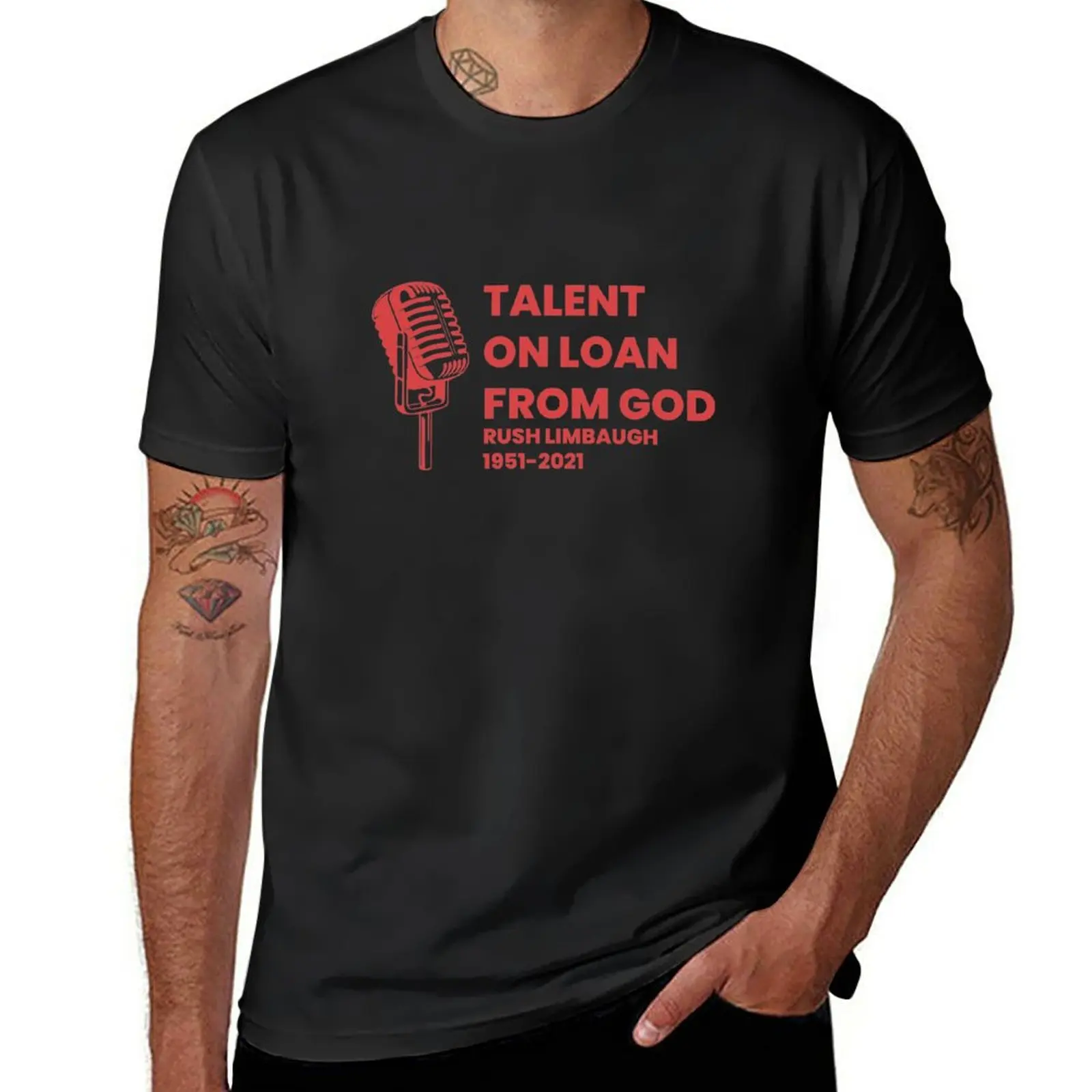 New Rush Limbaugh : Talent On Restrain From God T-Shirt Cute Clothes Summer Top Heavyweight Magliette Mens T-Shirt Pack