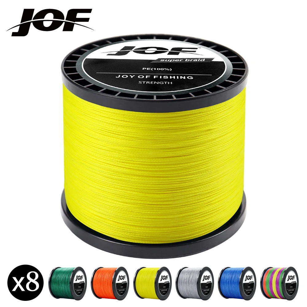 Fishing Line JOF Braided 4 Strands 1000M 500M 300M 100M Multifilament 8-80LB PE Sea Braid