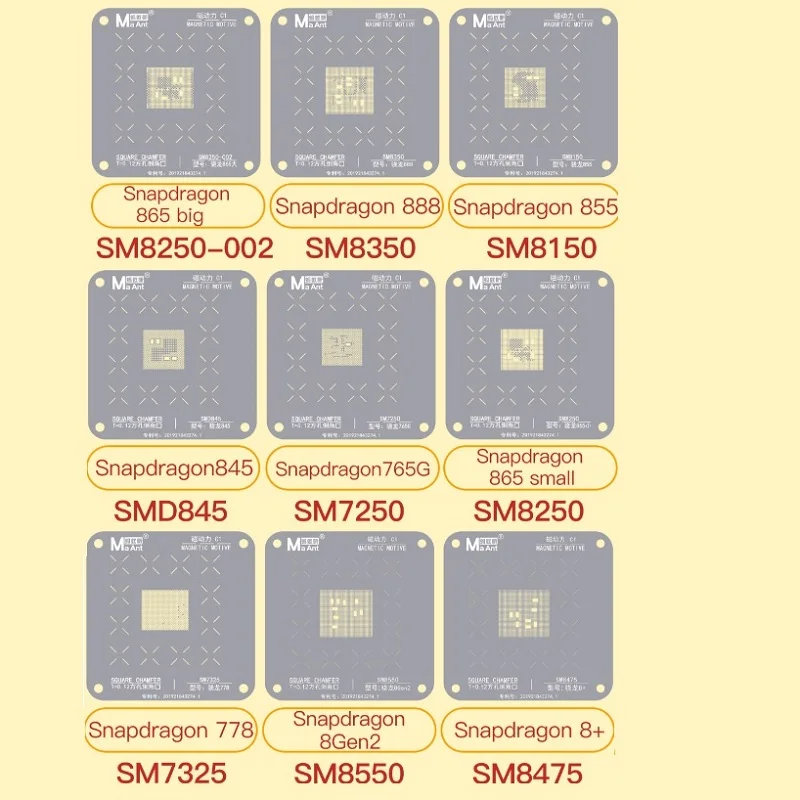 MaAnt C1 마그네틱 CPU BGA 리볼링 스텐실 키트 플랫폼, 아이폰 A8-A17 Hisilicon 퀄컴 MTK EMMC 휴대폰용 스틸 메쉬 수리