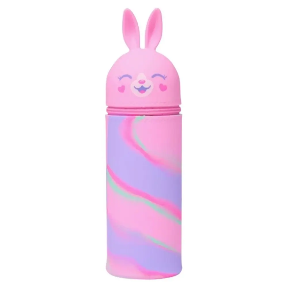 1pc 귀여운 접이식 연필 케이스 동물 모양 먼지 방지 펜 컨테이너 토끼 상어 실리콘 펜 상자 학생용