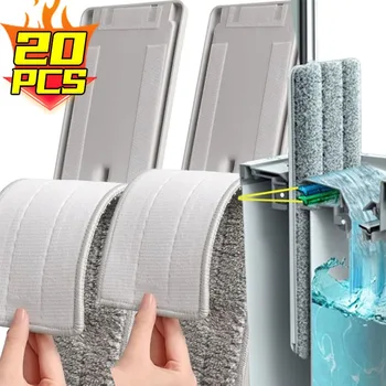 Replace Mop Head Microfiber Mop Pad Floor Cleaning Cloth Pads Washable Spray Mop Cloth Flat Squeeze Hand Free Clean Cloth Pad
