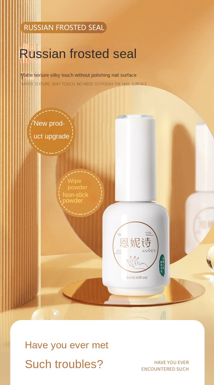 Description Picture 2 of item18ml Matte Top Coat Base Coat Gel Nail Polish Protected Surface No Wipe Semi Permanent Soak Off UV Varnishes Manicure Supplies