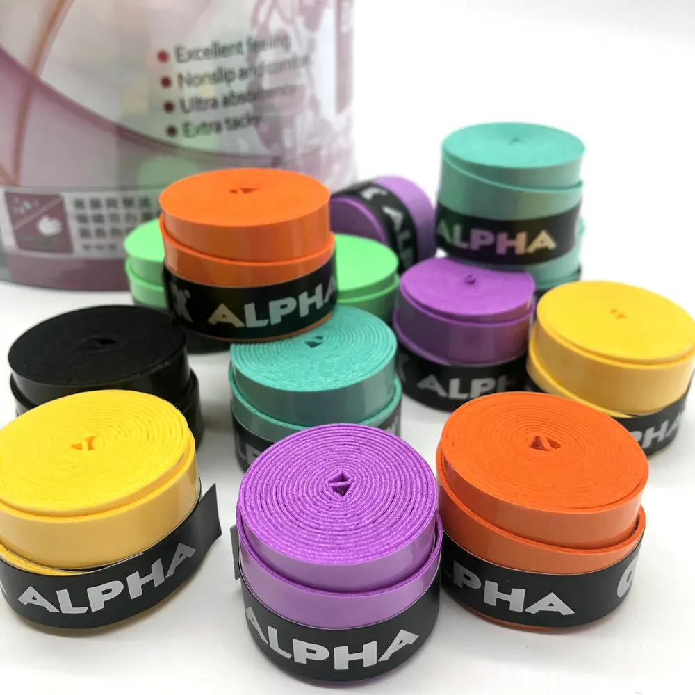 Alpha 10PCS Tennis Overgrip Stick Grips Sweatband Badminton Grip Tapes Supper Stick Tape White