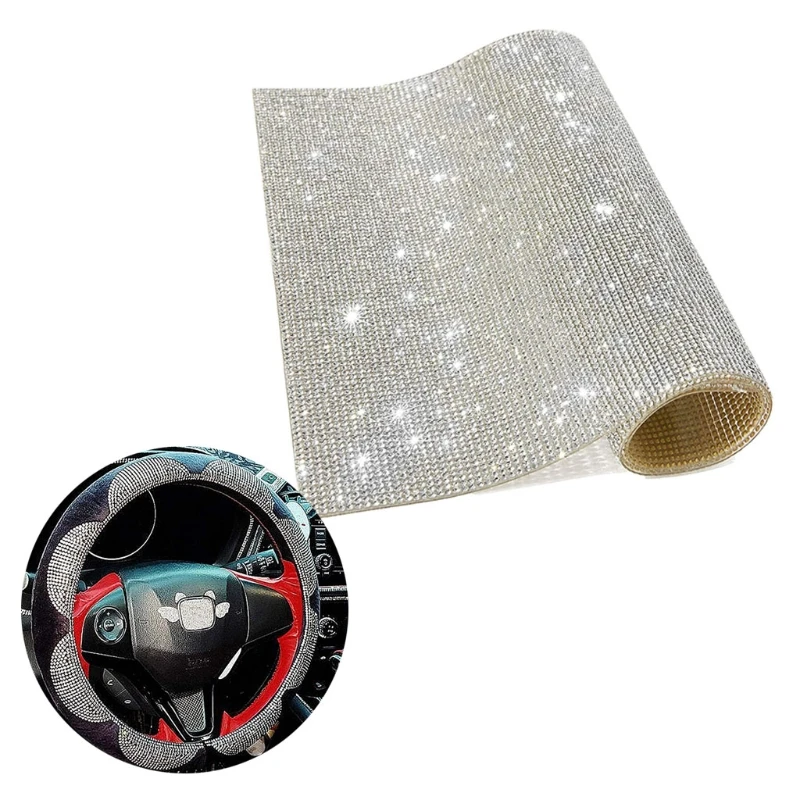 

Bling Bling Crystal Decoration with Strong Stickness Silver Decorative Stickers for Car Phone for Case Sparkling Decorat 264E