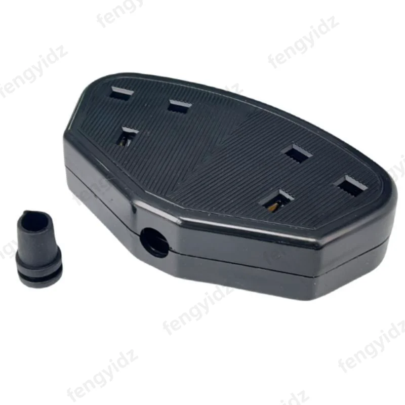 2 gang UK Standard Detachable Female Socket 13A British Power Cord Rewirable Connector 2 Outlet Socket