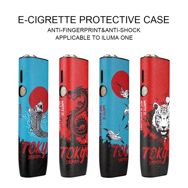 E-Cigarette Case for IQOS ILUMA ONE for IQOS Multi, Leather Cigarette Case,  Scratch Resistant Shockproof Protective Cover Indigo