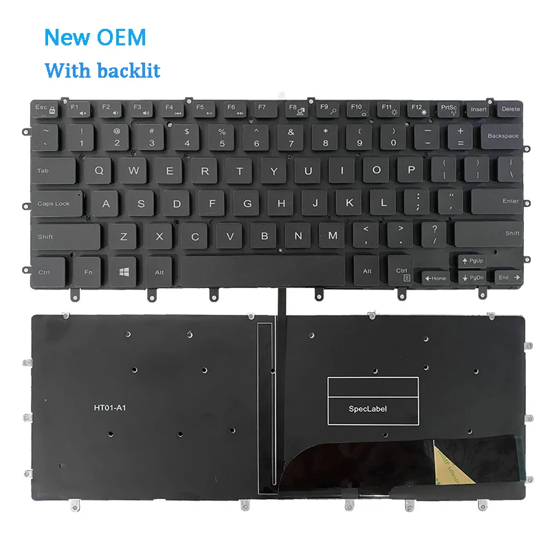 Yeni ORIJINAL Laptop Klavye DELL XPS 15 9550 9560 9570 7558 7568 7590 P56F M5510 arkadan aydınlatmalı