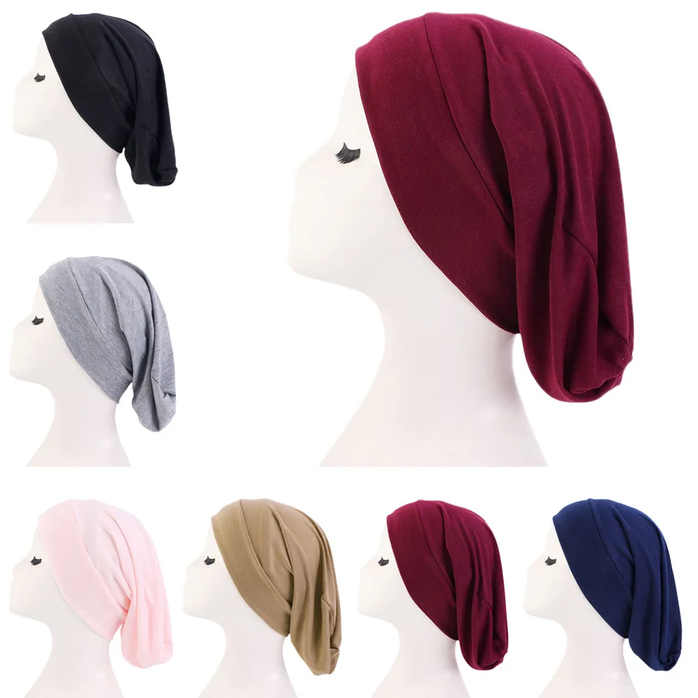 Cappellino Da Notte Per Donna Cappellino Da Notte Elastico A Fascia Larga Cappelli Underscarf Bonnet Copricapo Femminile Turbante Mujer Chemo Caps Cov