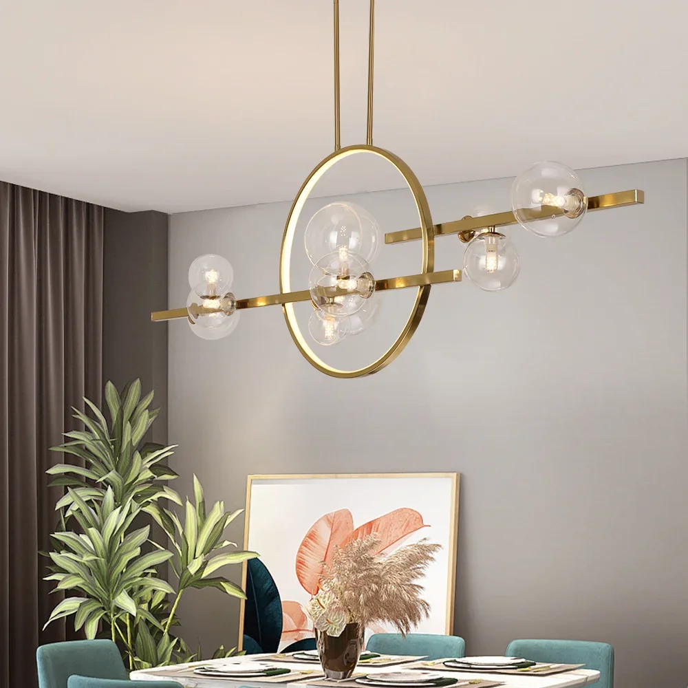 Nordic Glass Bubble Led Chandelier For Dining Room Kitchen Table New Design Bubble Ball Led Pendant Lights Black led chandelier,ceiling chandelier,art lighting fixtures