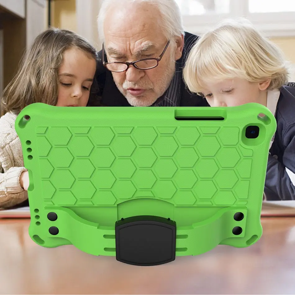 Child-Friendly Shockproof EVA Full-Body Tablet Case with Handle Stand