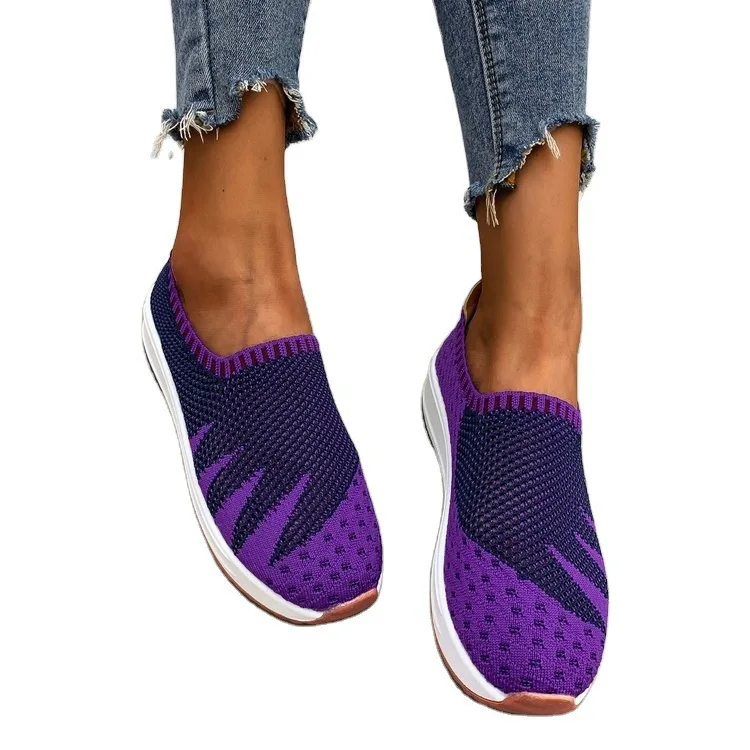 GIOIO Crossborder Verão Novo Respirável Único Sapatos Slope Heel Sneakers Running Shoes Moda Sapatos Femininos