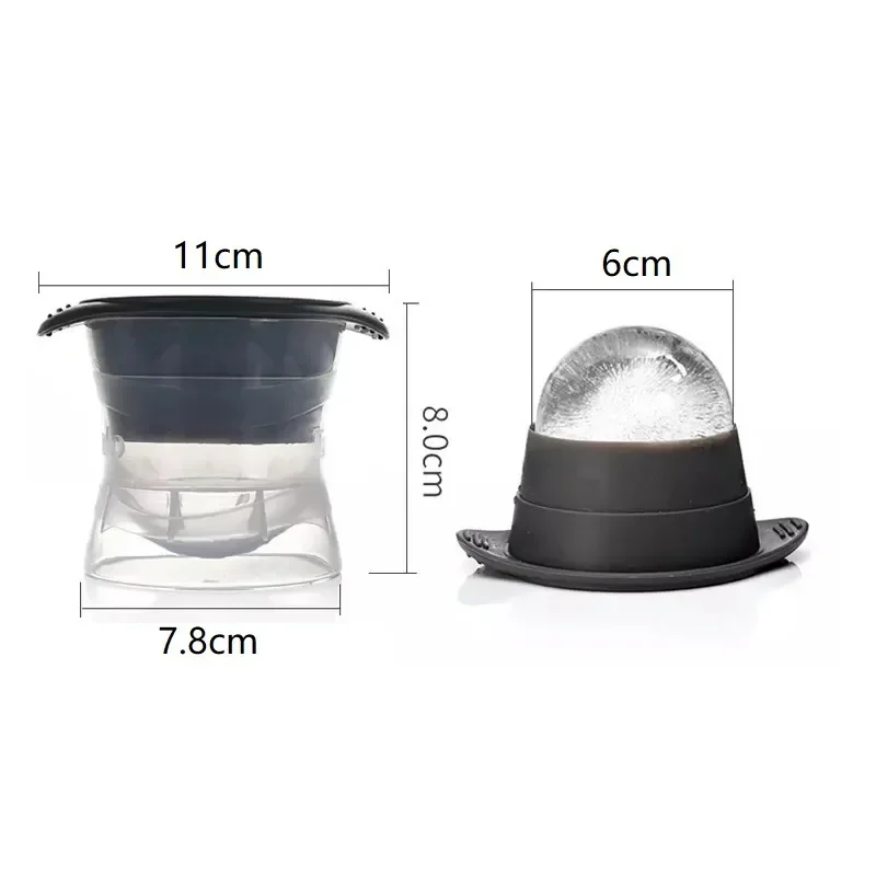6cm Silicone Ball Ice Mold Sphere Ice Cube Mold Kitchen Stackable Slow Melting Ice Ball Round Jelly Mould For Cocktail Whiskey