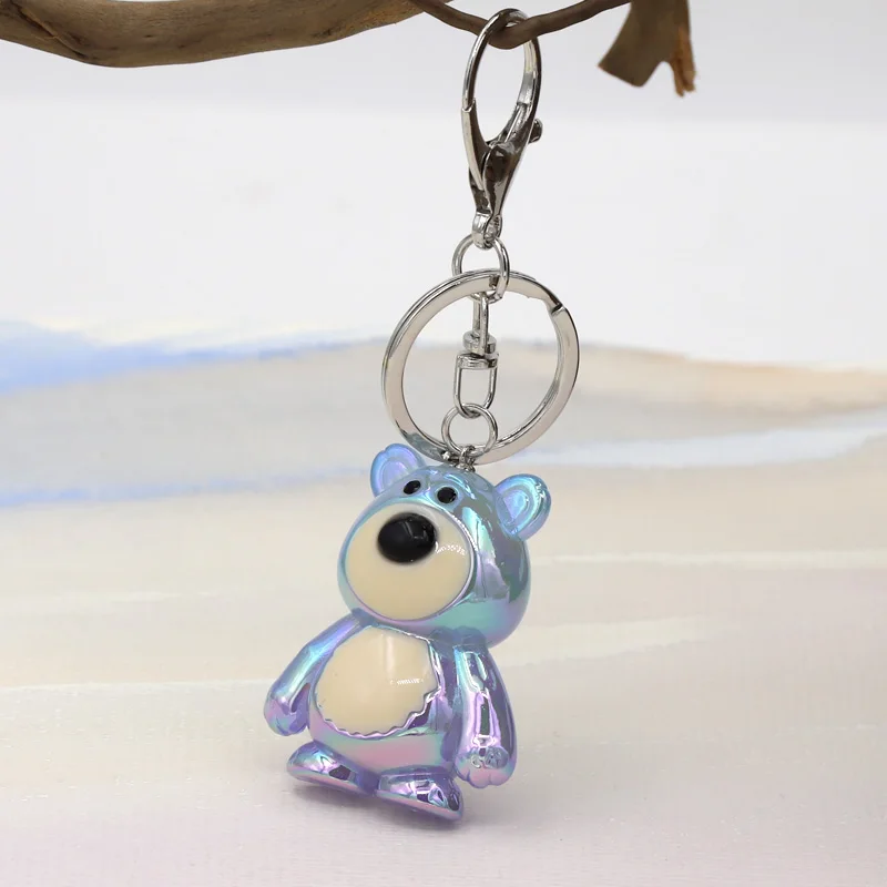 Acryl-Bären-Schlüsselanhänger Trendiger Schmuck Geschenk für Frauen Taschenanhänger Niedlicher Cartoon-Anime-Schlüsselanhänger Auto-Schlüsselanhänger Zubehör – Detail 3
