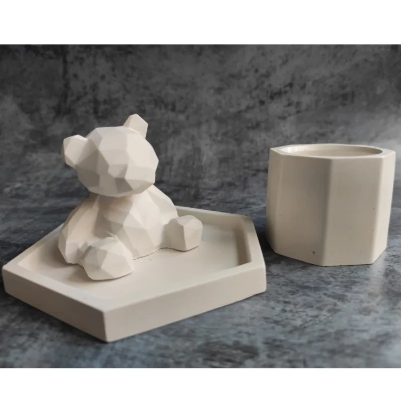 DIY Geometric Polygonal Silicone Mold Concrete Succulent Flower pot Candle Holder Mold Ceramic Clay Epoxy Resin Craft Mold