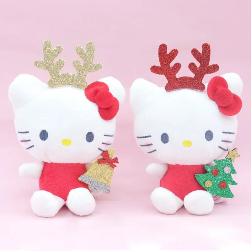 

Новинка 2023, милый креативный Рождественский олень Hellokitty, милая плюшевая игрушка, кукла с подвеской, украшение в виде сердца для девочки, подарок, Детский Рождественский подарок