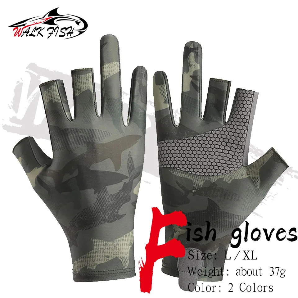 WALK FISH Fishing Gloves UPF 50 Sun Men Hands Protection Gloves