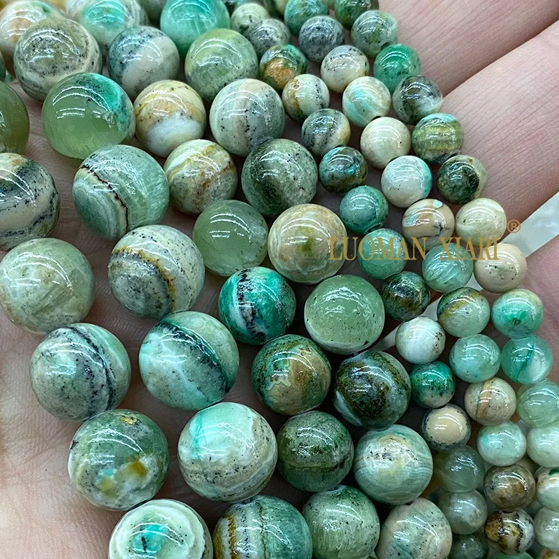上下サイズ選択可♪送料込追跡付◆ストーンデコレーション 6 8 10 12MM Phoenix Jade Natural Stone Loose Round Spacer