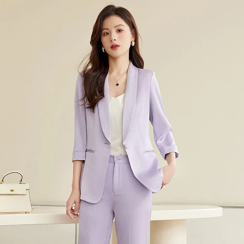 

UNXX Formal Uniform Designs Pantsuits with Pants + Jackets Coat Women Business Work Wear Professional Elegant Office Blazers