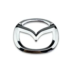 Premium Aluminum Steering Wheel Badge Replacement - 3D Interior Styling Emblem, 6x4.8cm (Silver)