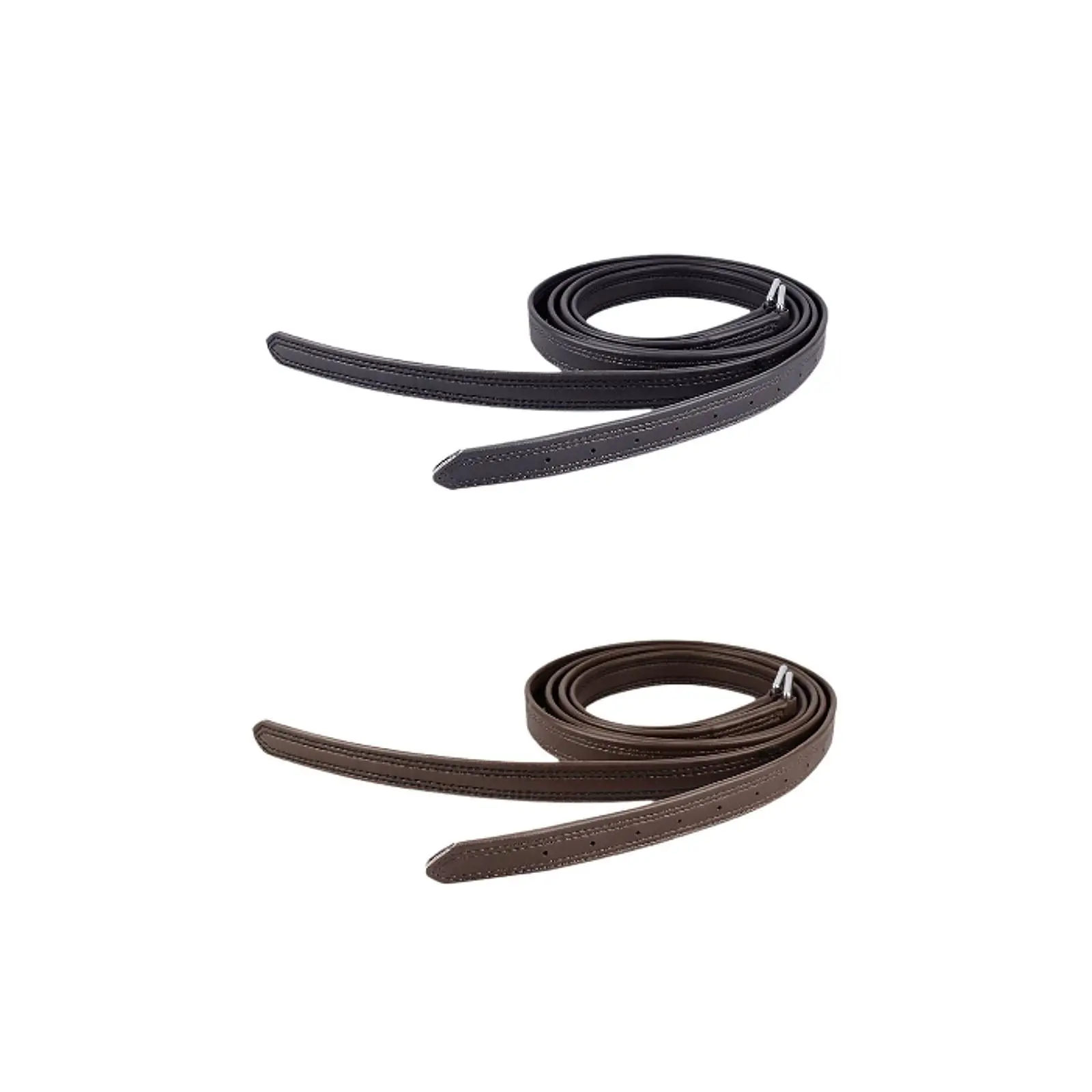 2x Straight Leather Soft Non Stretch with Buckles Horse Riding Equipment