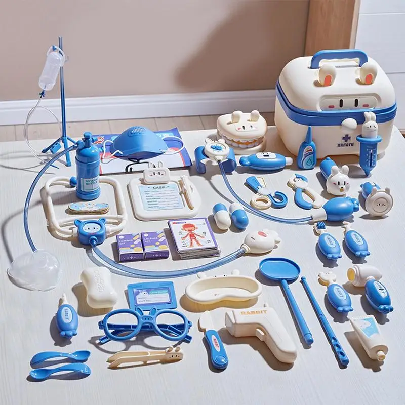Medical Toy Kids Doctor Pretend Role Play Kit Simulation Dentist Box Girls Educational Game Toys For Children Stethoscope dentist play set stethoscope toy doctor play set doctor toys kit doctor nurse toys