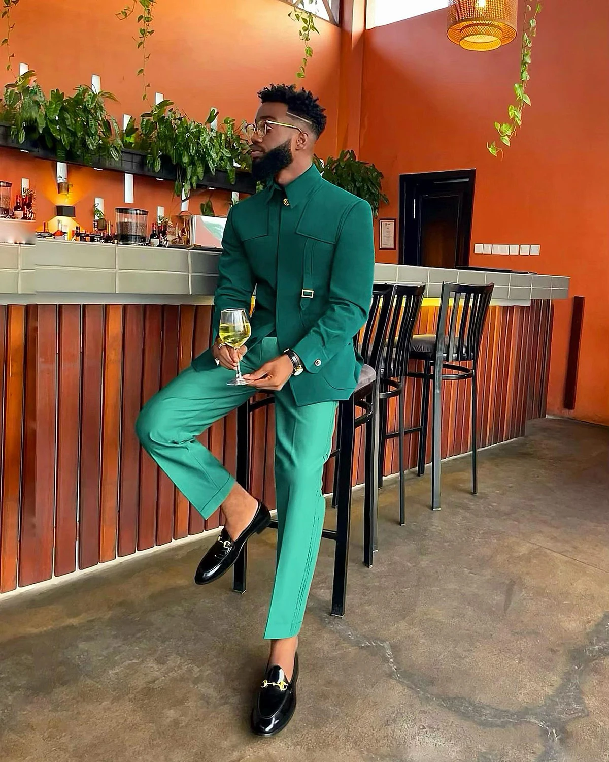 Emerald Green Suits for Men Slim Fit 2 Piece Suit Formal 