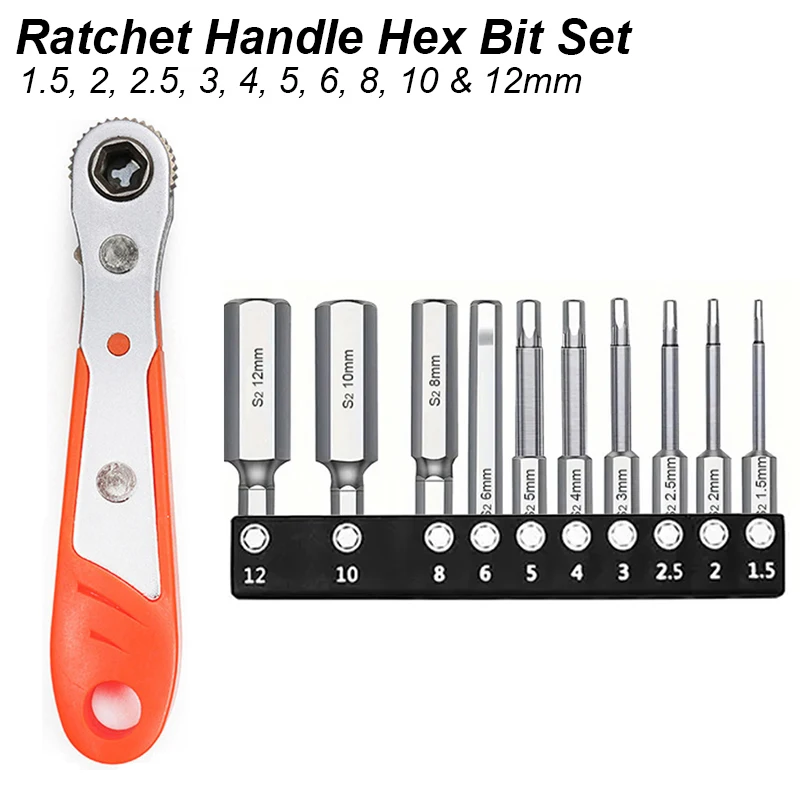 Precision Hex Bit Screwdriver and Ratchet Handle Set