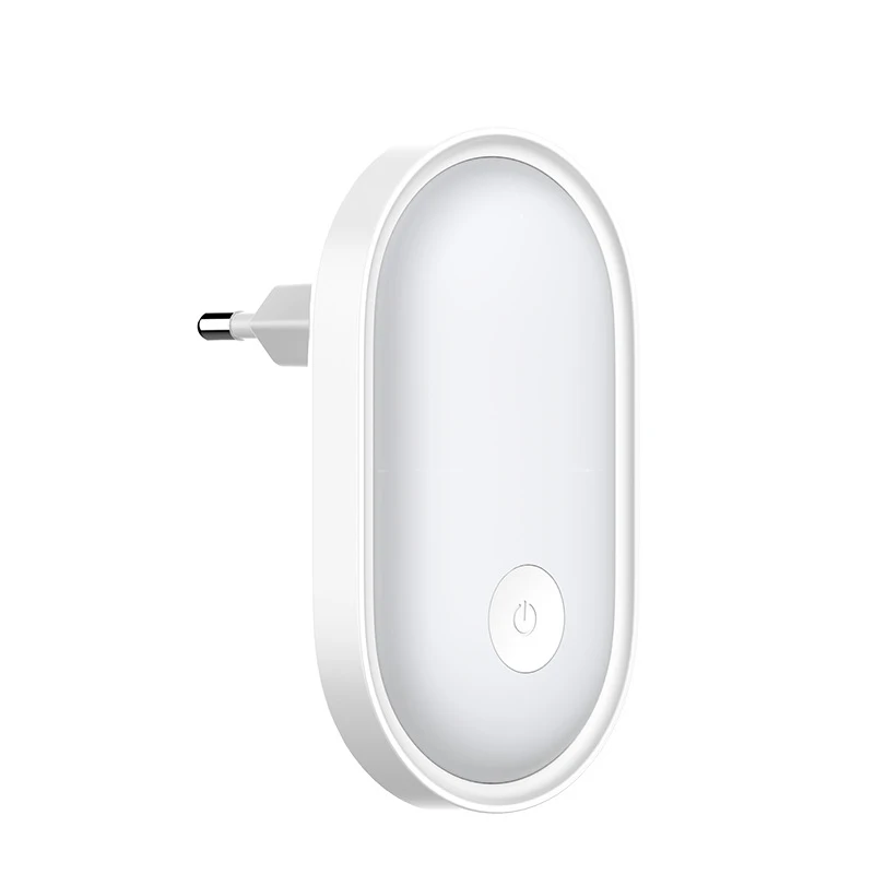 Eco-Friendly LED Night Light Wall Lamp with Light Control for Bedroom Decor, EU Plug, Energy-Saving