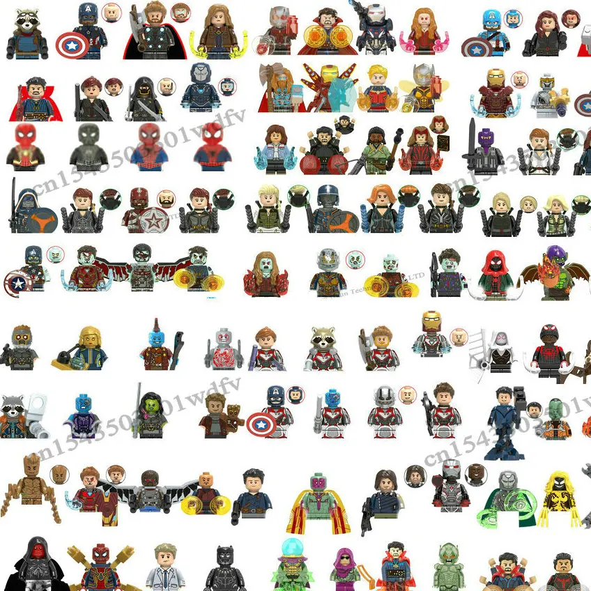 

Hero 4cm Children Anime Mini figure Building Blocks Kid Gift Toy Model Movies Characters Figurine Compatible With Lego