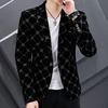 New Corduroy Suit for Men Young Slim Small Suit Formal Single West Jacket Outside Spring and Autumn Comfortable Formal Coat Men 5