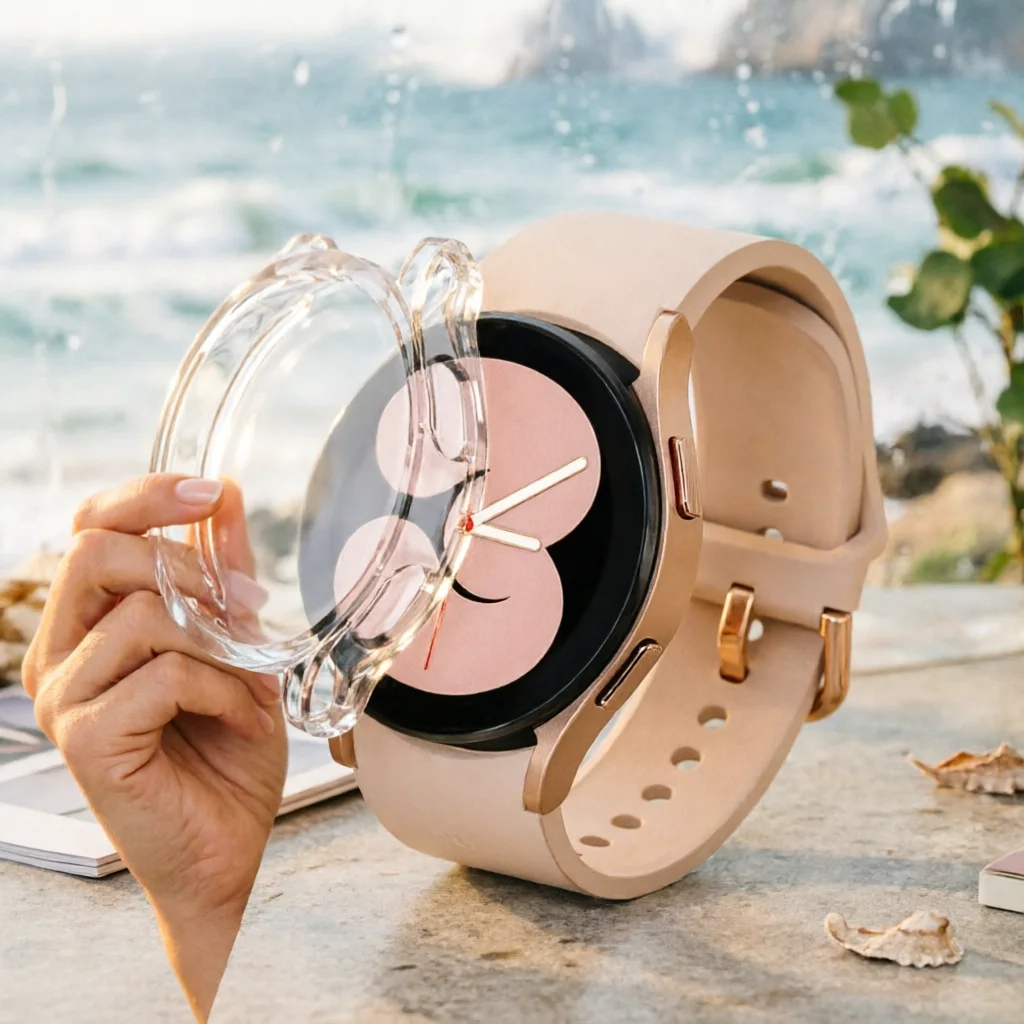 Ultra-Clear Silicone Bumper Screen Protector for Smartwatch - 40mm & 44mm