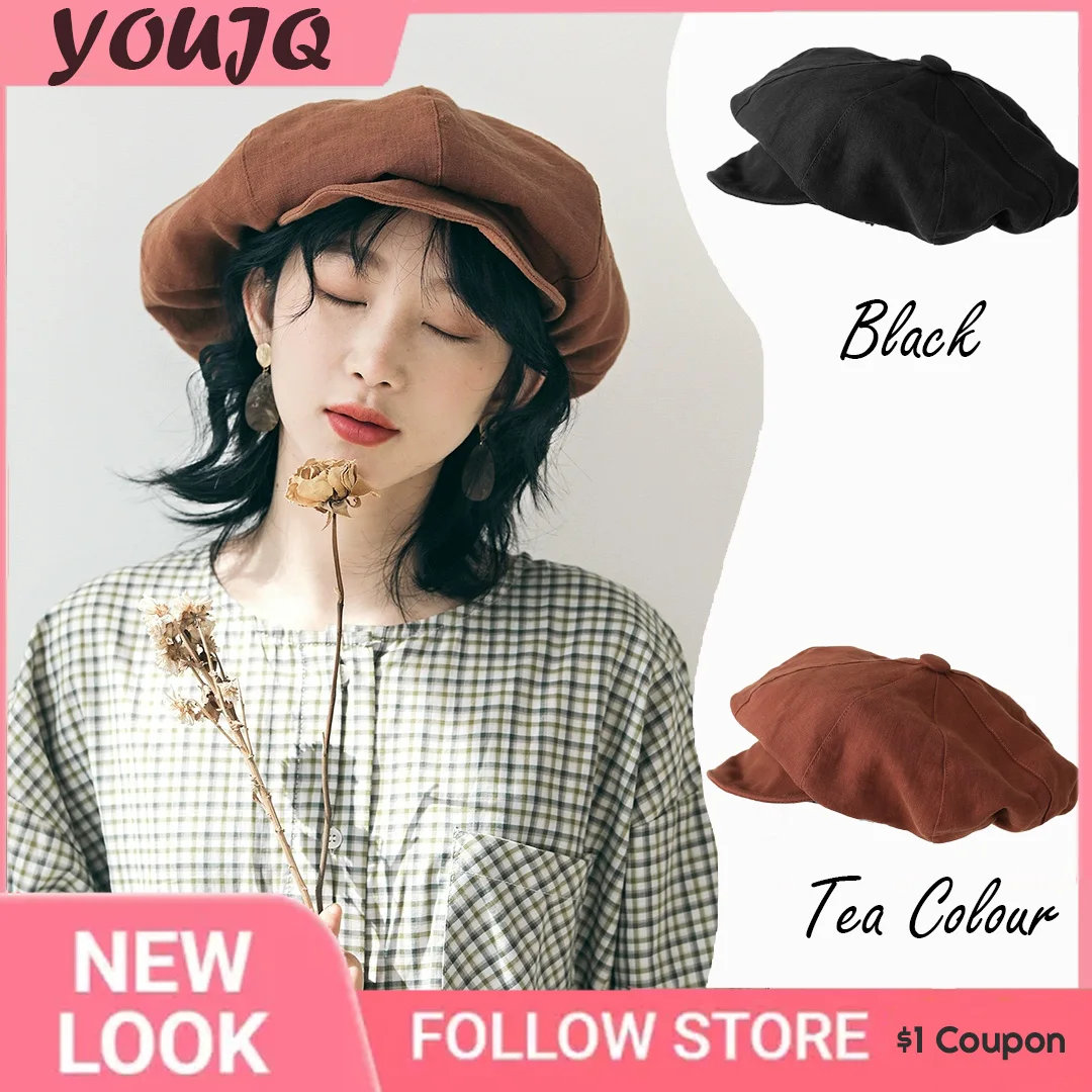 COOTIE PRODUCTIONS  \"Linen Beret\" Bronte--Lexi-COTTON-BERET_700x