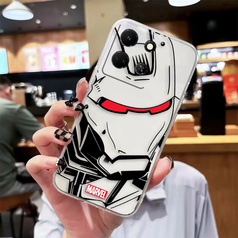 thumbnail image 1 of Clear Phone Case For Infinix NOTE 10 11 12 30 30i SMART 5 6 7 ZERO CAMON 19 20 PRO Case Funda Capa Shell Marvel Lron Man Comics, 1 of 5