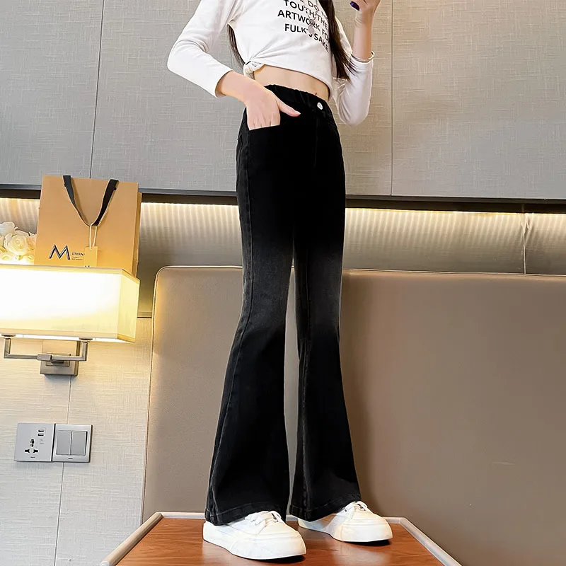 HOT Fashion Black Jeans For Girls New Spring Girls Jeans For