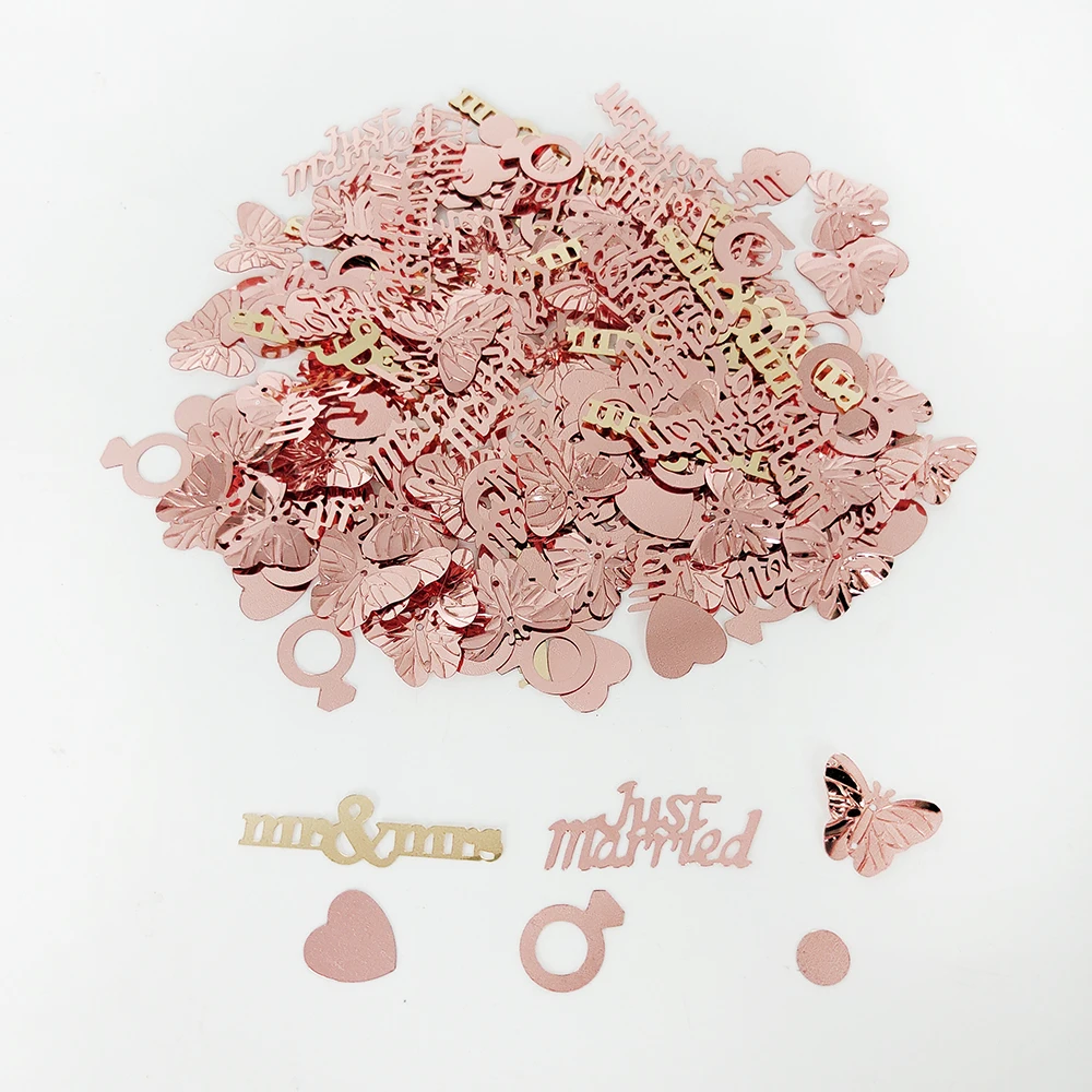 15G Mr&Mrs Wedding Confetti Gold Pink Glitter Diamond I Do Married Confetti Wedding Table Scatters Decoration Wedding Supplies