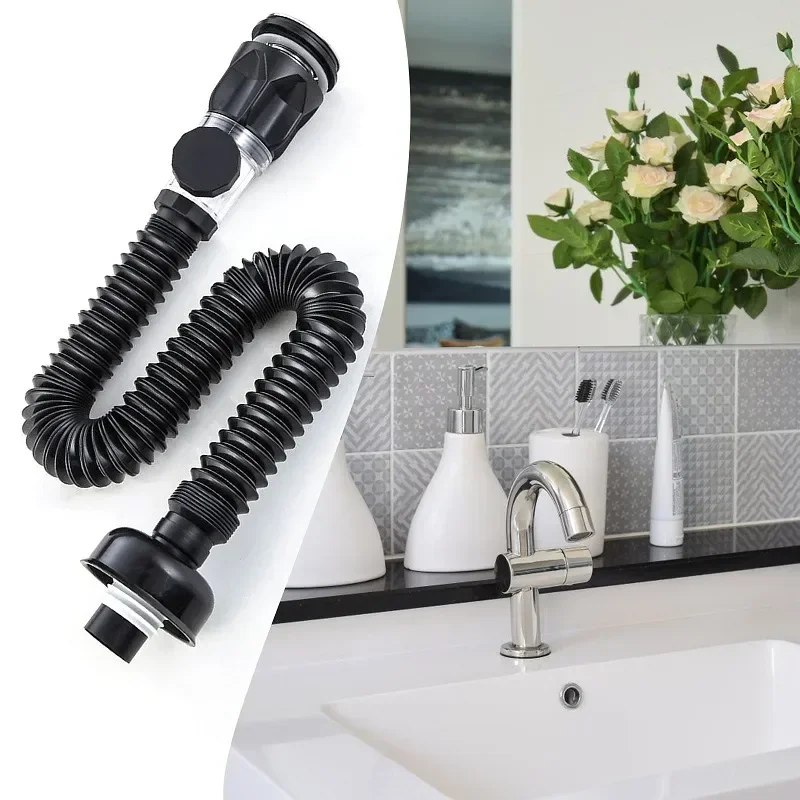 Desodorante Stretchable, Pipeline Flexível, Lavatório do banheiro, Acessórios Anti Bloqueio