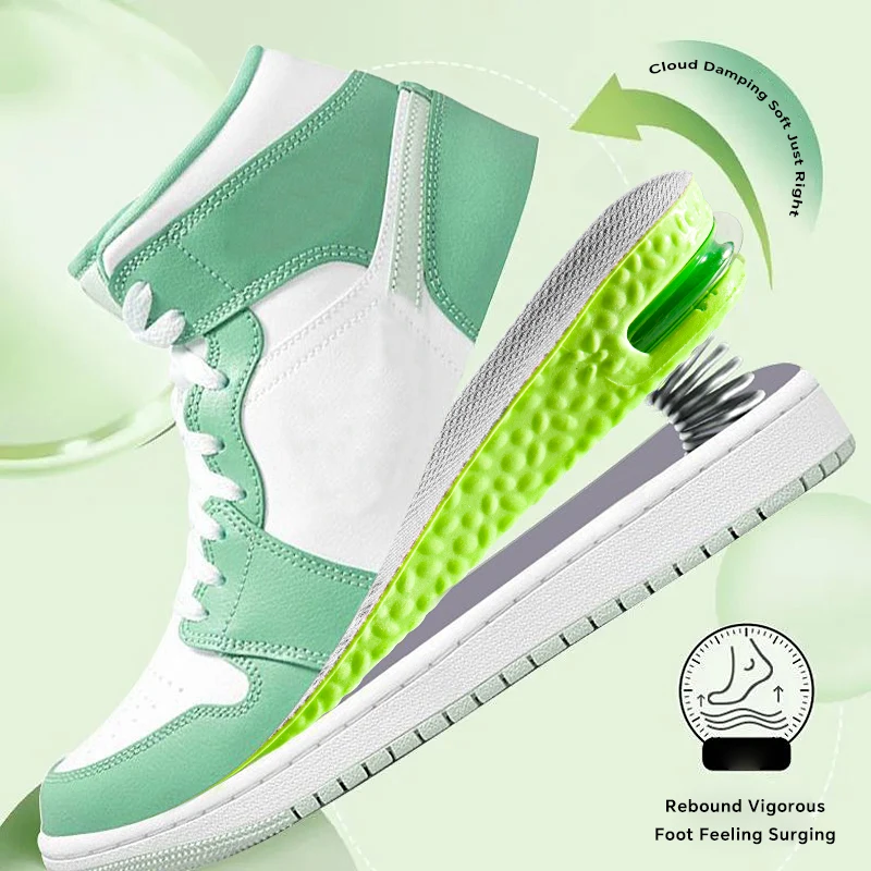 1Pair Height Increase Insole for Feet Comfort Plantar Fasciitis Shoes Insoles Men Women Sports Air Shock Absorbing Shoe Pads height increase insoles